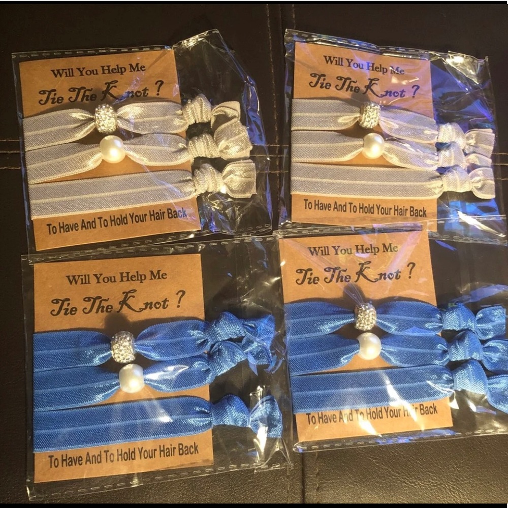 (4) Will you be my bridesmaid? hair ties